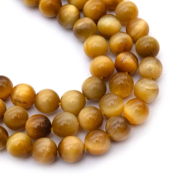 Tigrisszem (sárga) golyós szál, 8 mm, kb. 39 cm