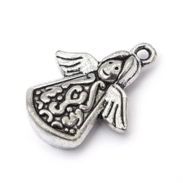 Angyal medál, 18x16x5 mm (3 db)