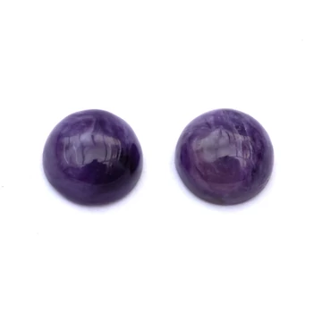 Csaroit cabochon kő, kerek, 8 mm, 2 db