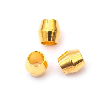 Bicone, kúpos köztes dísz, arany szín, 4x4 mm, 10 db