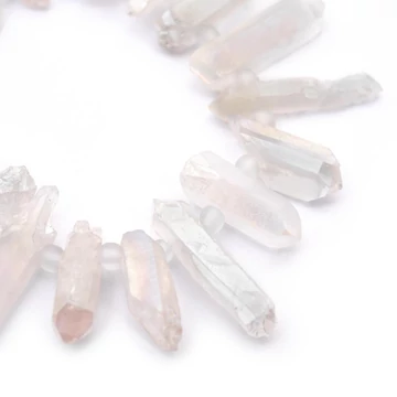 Aura hegyikristály csúcs szál, 10x30-40 mm, kb. 10 cm