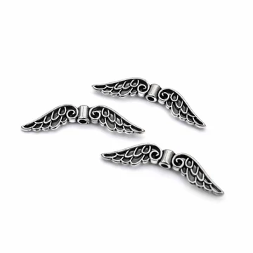 Angyalszárny (áttört mintás) köztes dísz, 31 mm (10 db)