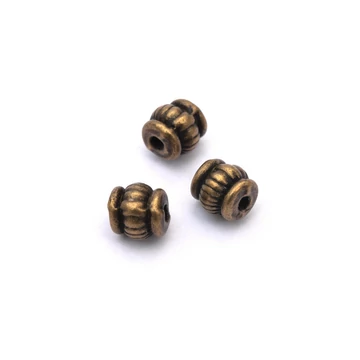Bali gyöngy köztes dísz (6), bronz szín, 5 mm, 20 db