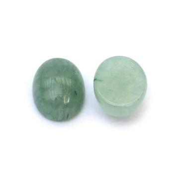 Aventurin cabochon kő, ovál, 7x9 mm, 2 db