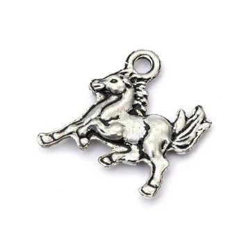Ló medál, 16x13 mm (5 db)