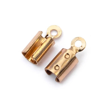Papucs, láncvég, arany szín, 8x3 mm, 10 db