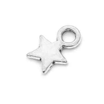 Csillag medál, 8x10 mm (10 db)