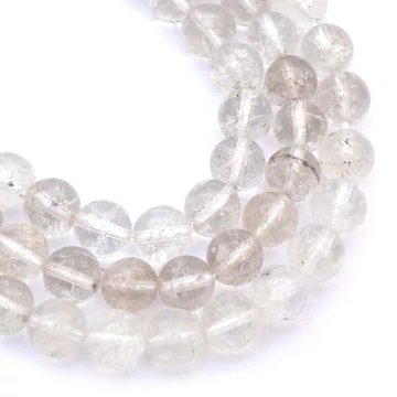 Hegyikristály golyós szál, 8 mm, kb. 39 cm