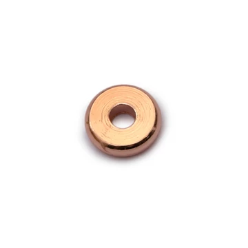 Kerek köztes dísz, rosegold szín, 6x1,2 mm, 5 db