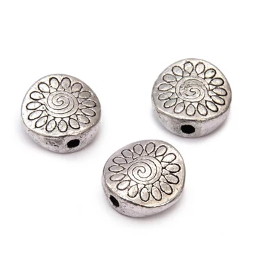 Virágos köztes dísz, 8x8x3 mm, 5 db