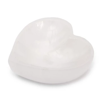 Szelenit tál, szív, 10 cm