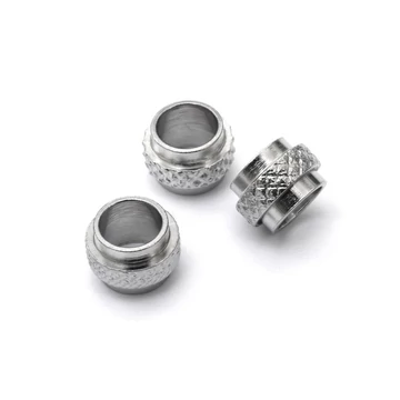 Nemesacél recés köztes dísz, 7x5 mm (10 db)