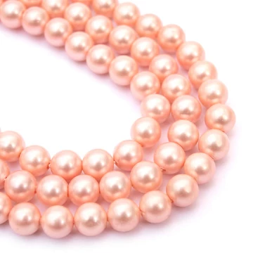 Shell pearl (rózsaszín) golyós szál, 6 mm, kb. 38 cm