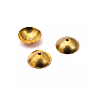 Nemesacél (arany szín) gyöngykupak (10 db)