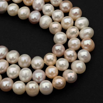 Potato (multicolor) "A" tenyésztett gyöngy szál, 6-7 mm, kb. 38 cm