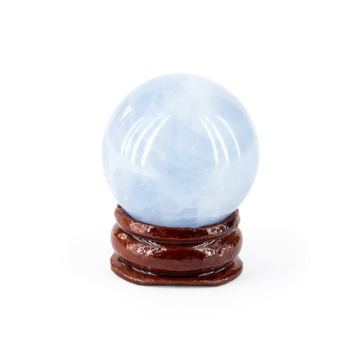Kékkalcit ásványgolyó, 3 cm