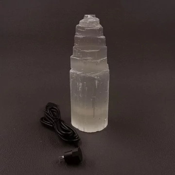 Szelenit torony lámpa vezetékkel, 15 cm