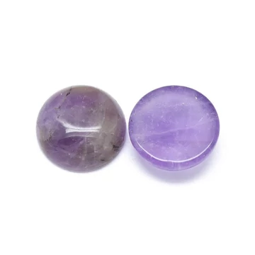 Ametiszt cabochon kő, 6x2,5 mm (2 db)