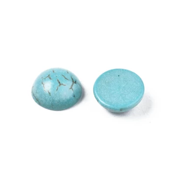 Türkinit cabochon kő, 6x3 mm (2 db)
