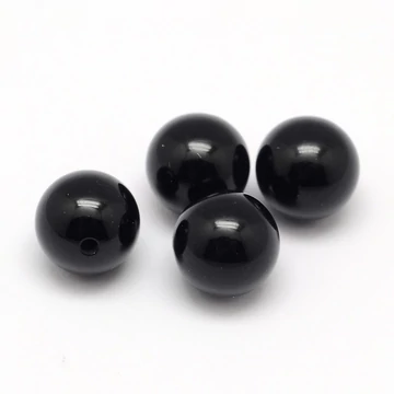 Ónix félig fúrt gyöngy, 6 mm (2 db)