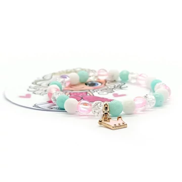 Lili hercegnő gyerek gumis karkötő, 6 mm