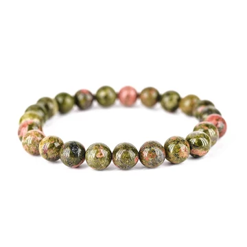 Unakit gumis karkötő, 8 mm