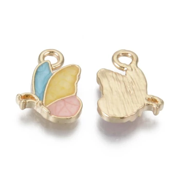 Pillangó zománcos medál, 15x10,5 mm (1 db)