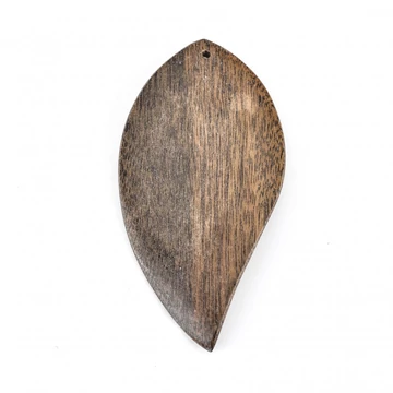 Ébenfa levél gyöngy, 35x60 mm (1 db)