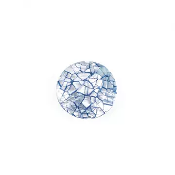 Gyöngyház borítású (kék) lapos, kerek gyöngy, 20 mm (1 db)
