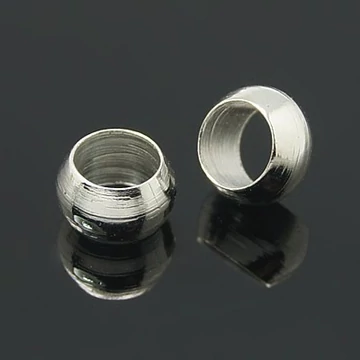 Hordós (ezüst szín) stopper, 4 mm (kb. 20 db)