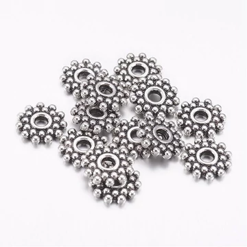 Bali gyöngy köztes dísz, 9 mm (50 db)