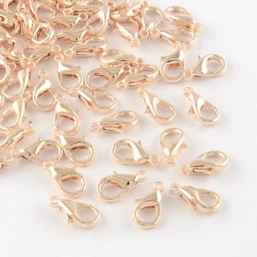 Karabiner (rosegold szín), 10 mm (10 db)