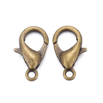 Karabiner (bronz szín), 12 mm (20 db)