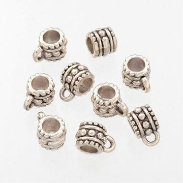 Pöttyös medáltartó köztes dísz, 7,2x6,5 mm (10 db)