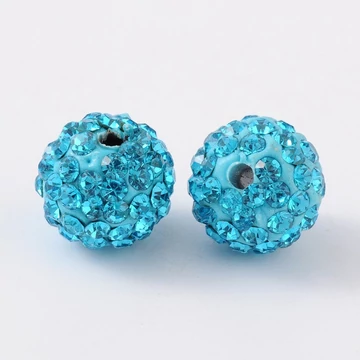 Pave disco gömb (világoskék) köztes dísz, 10 mm (5 db)