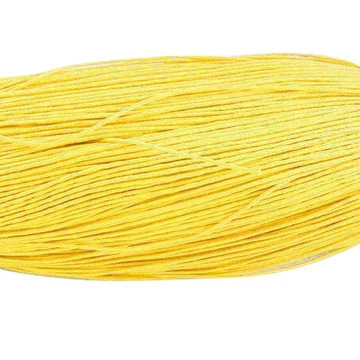 Citromsárga viaszolt pamut kordszál, kb. 70 m