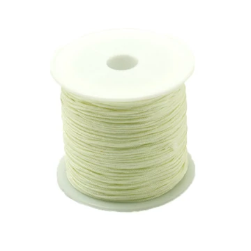 Műselyem szál (krémfehér) tekercsben, 0,8 mm, kb. 30 m