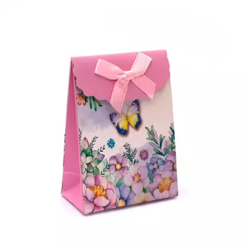 Kicsi (mezei virágos) papír táska, 10x8 cm