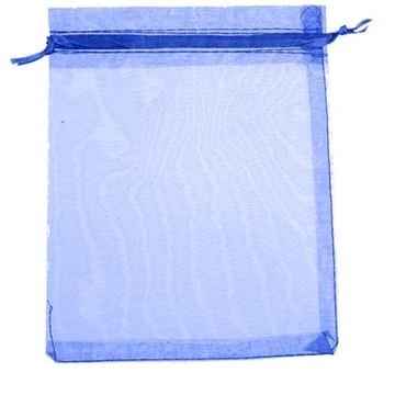 Tüll tasak (13), kb. 10x12 cm, sötétkék (10 db)