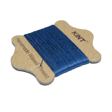 Viaszolt nylon gyöngyfűző szál, sötétkék, 0,45 mm, kb. 20 m