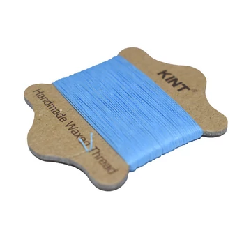 Viaszolt nylon gyöngyfűző szál, világoskék, 0,45 mm, kb. 20 m