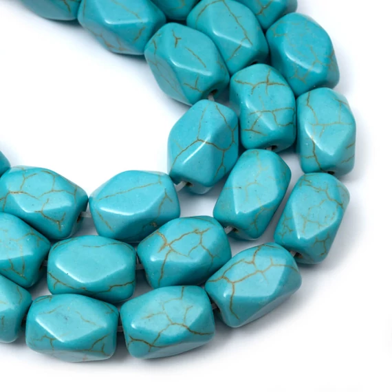 Türkinit lapcsiszolt szál, 12x8 mm