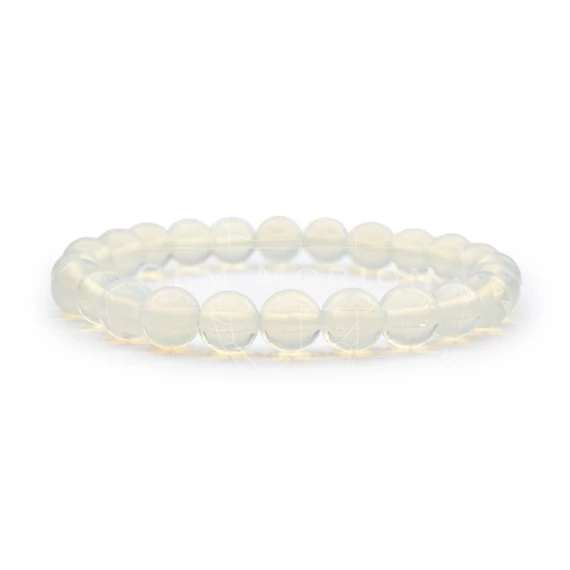 Opalit (szintetikus opál) gumis karkötő, 8 mm