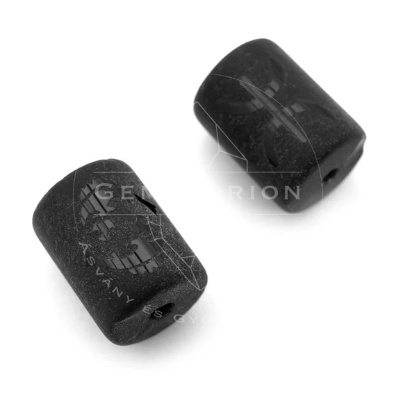 Fekete horoszkóp (halak) köztes dísz, henger, kb. 14x10 mm (1 db)