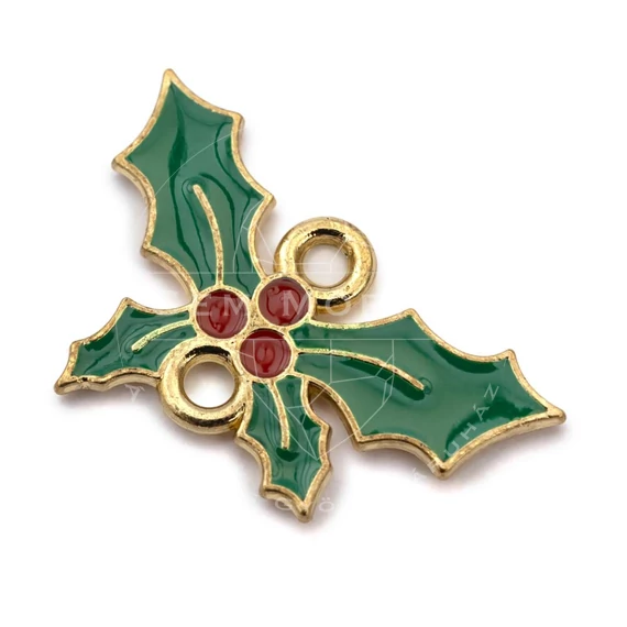 Magyal, (Holly,Ilex) összekötő elem kb. 20x13 mm (1 db)