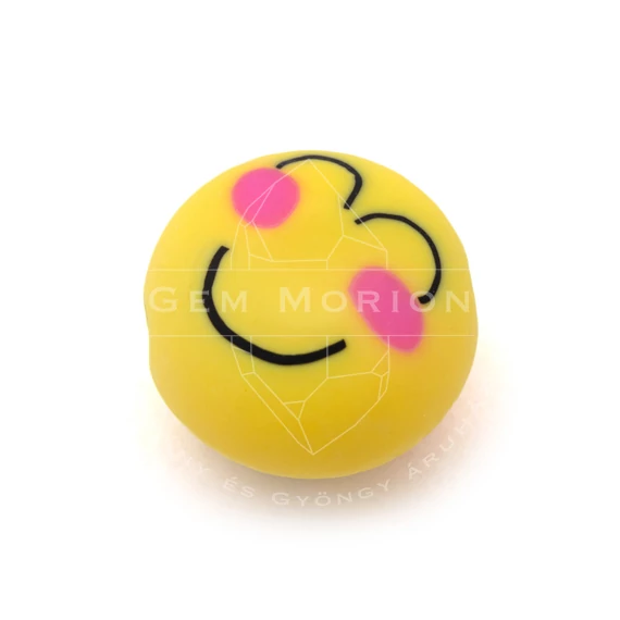 Polymer emoji, 7.minta, köztes dísz, kb. 10-13 mm