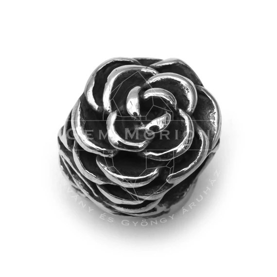 Nemesacél rózsa köztes dísz, 13 mm, 1 db
