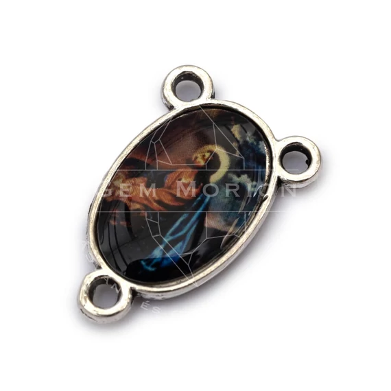 Összekötő elem (képes) rózsafüzérhez (Jézus) 2. új minta 23x15x4 mm (1 db)