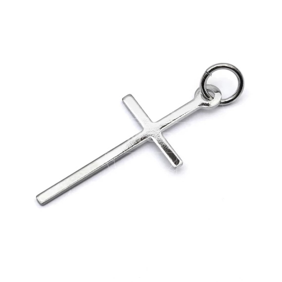 Kereszt rózsafüzérhez, sima 23x10 mm (1 db)