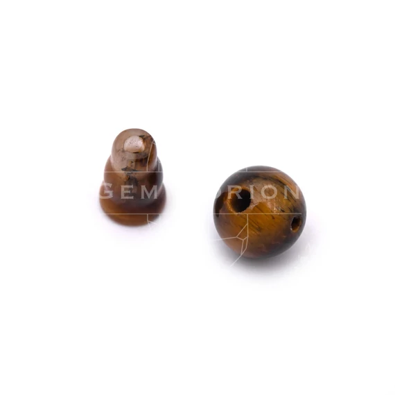 Tigrisszem guru gyöngy, 8 mm, 1 pár